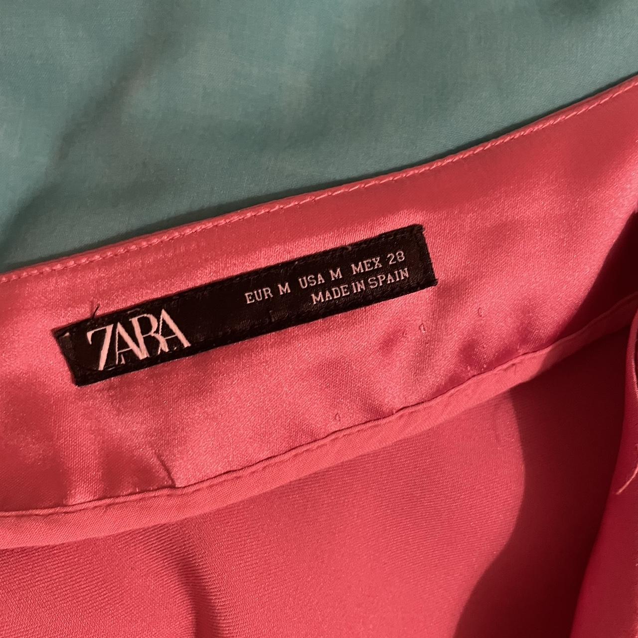 Zara pink satin midi skirt. Never worn, great... - Depop