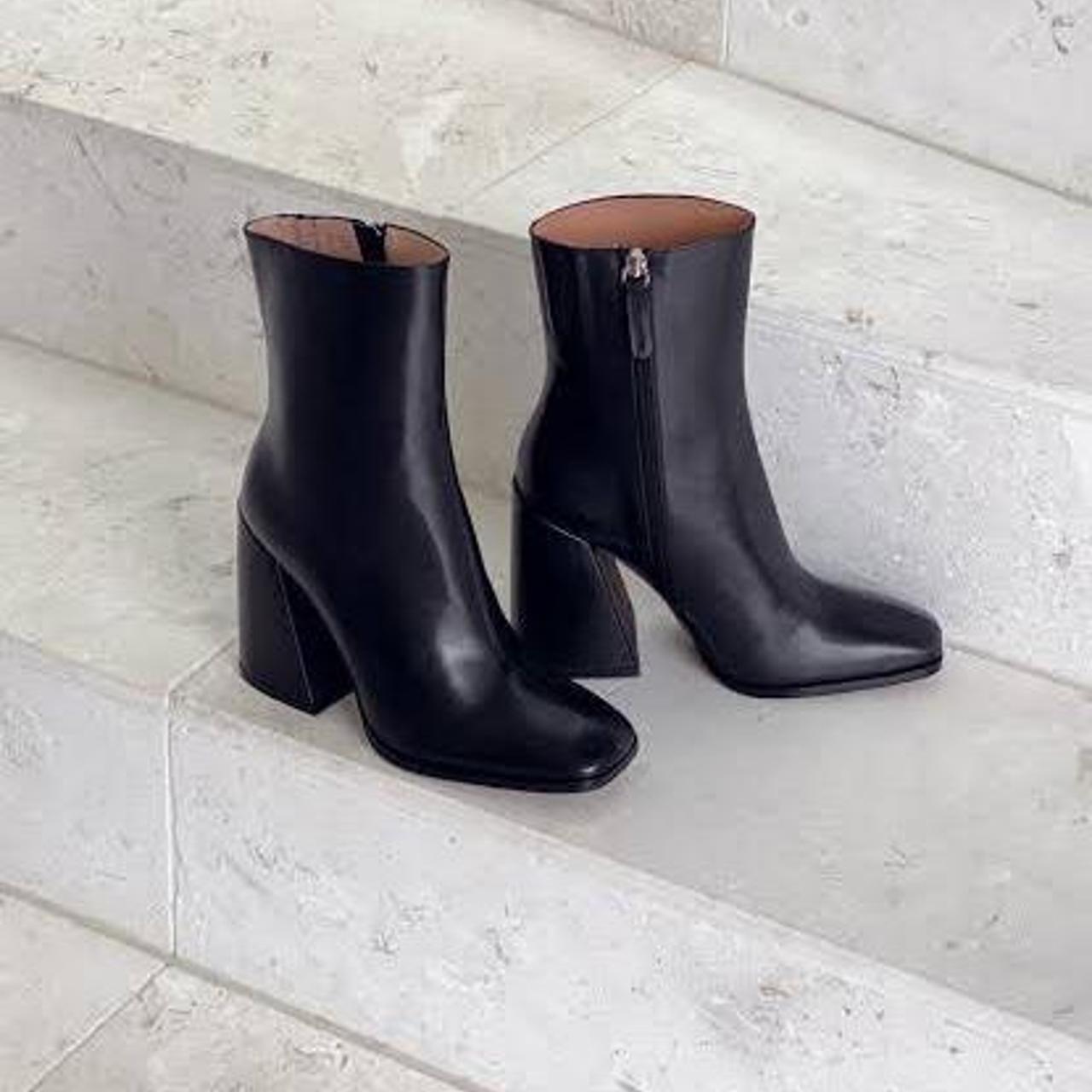 ALIAS MAE ALANA LEATHER BOOT Black size 38 Current... Depop