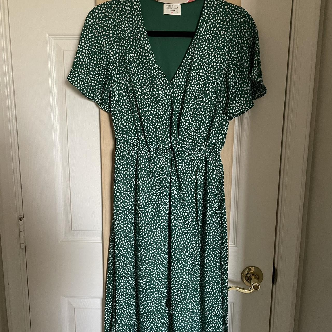 Sweet false wrap dress with elastic waist, ties, and... - Depop