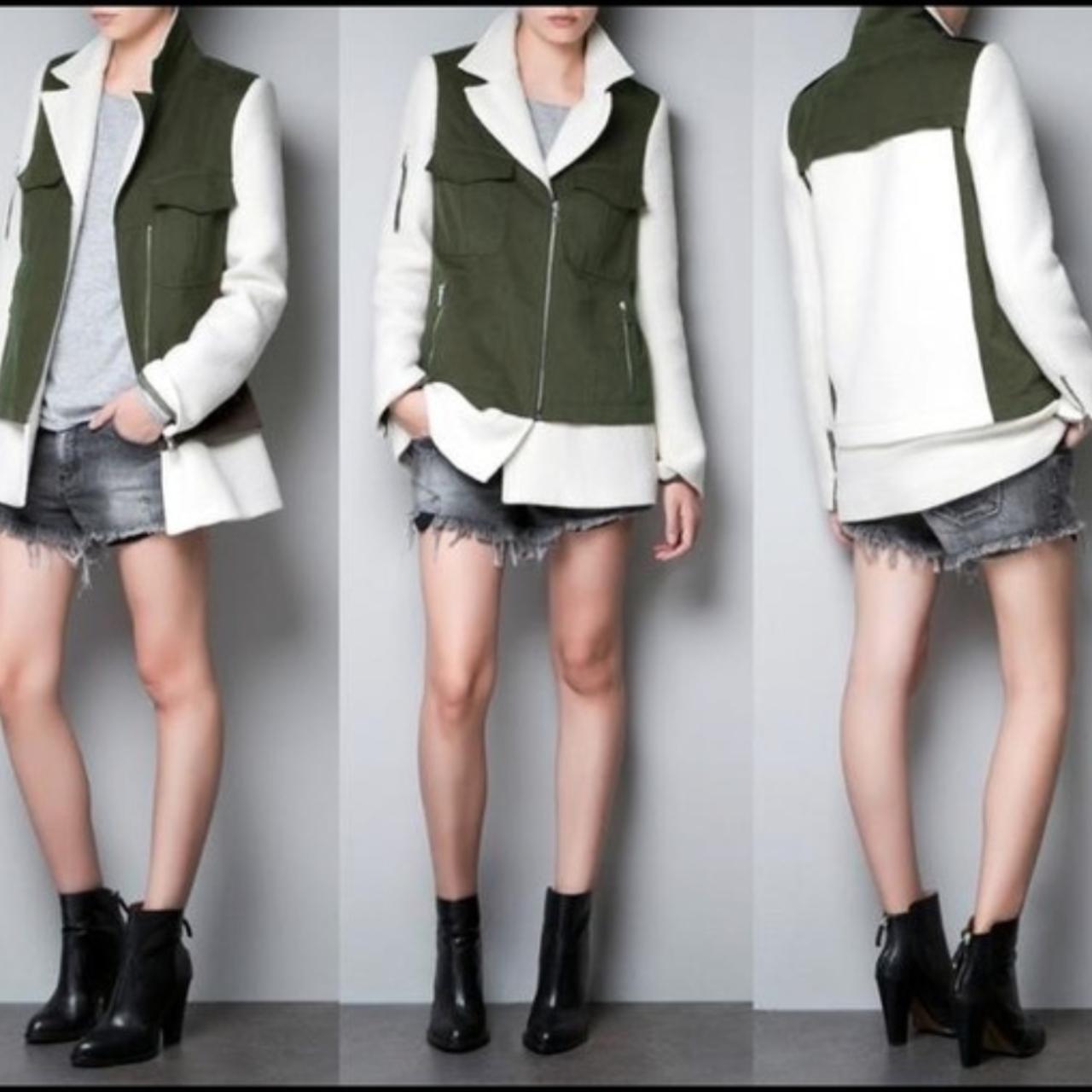 Zara Women's White Jacket Depop