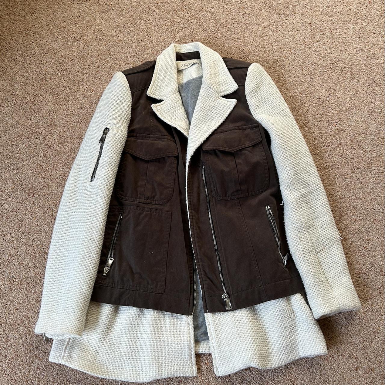 Zara Women's White Jacket Depop