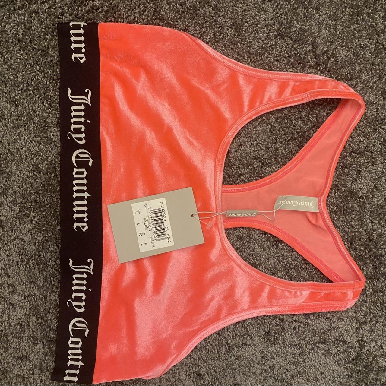 juicy couture pink velvet bralet, brand new with... - Depop