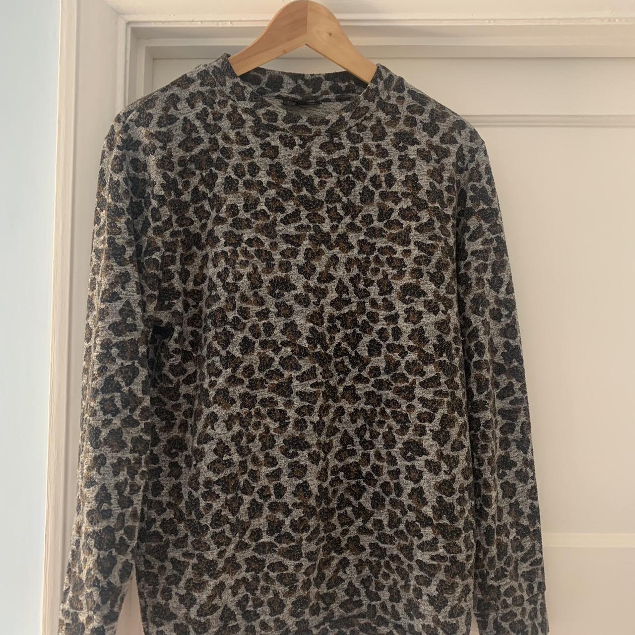 Topshop hot sale leopard jumper