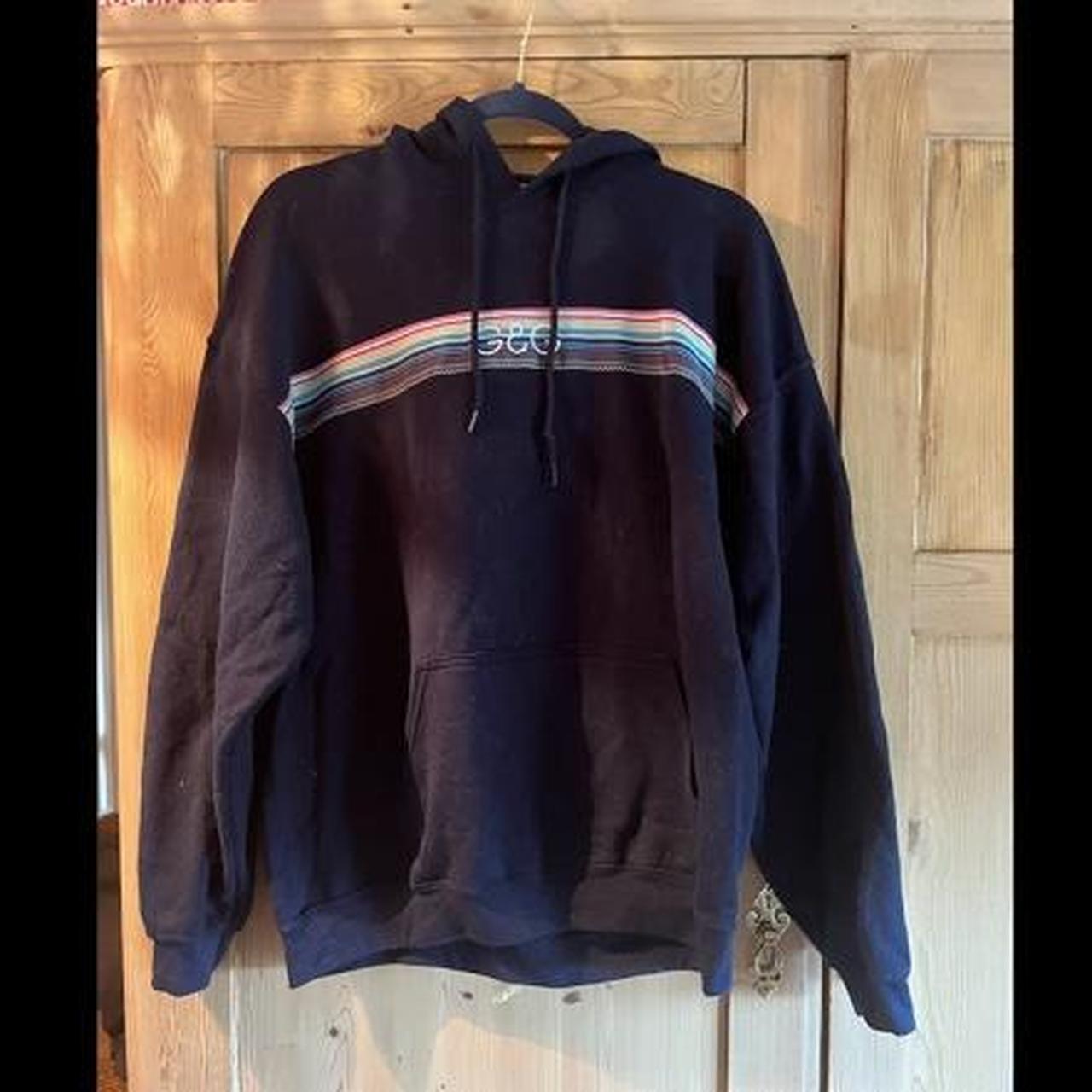 GOOSE AND GANDER RIBBON HOODIE navy hoodie with... Depop