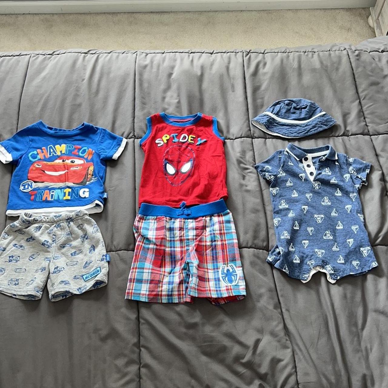 Baby boy 69 month outfits Disney cars/marvel... Depop