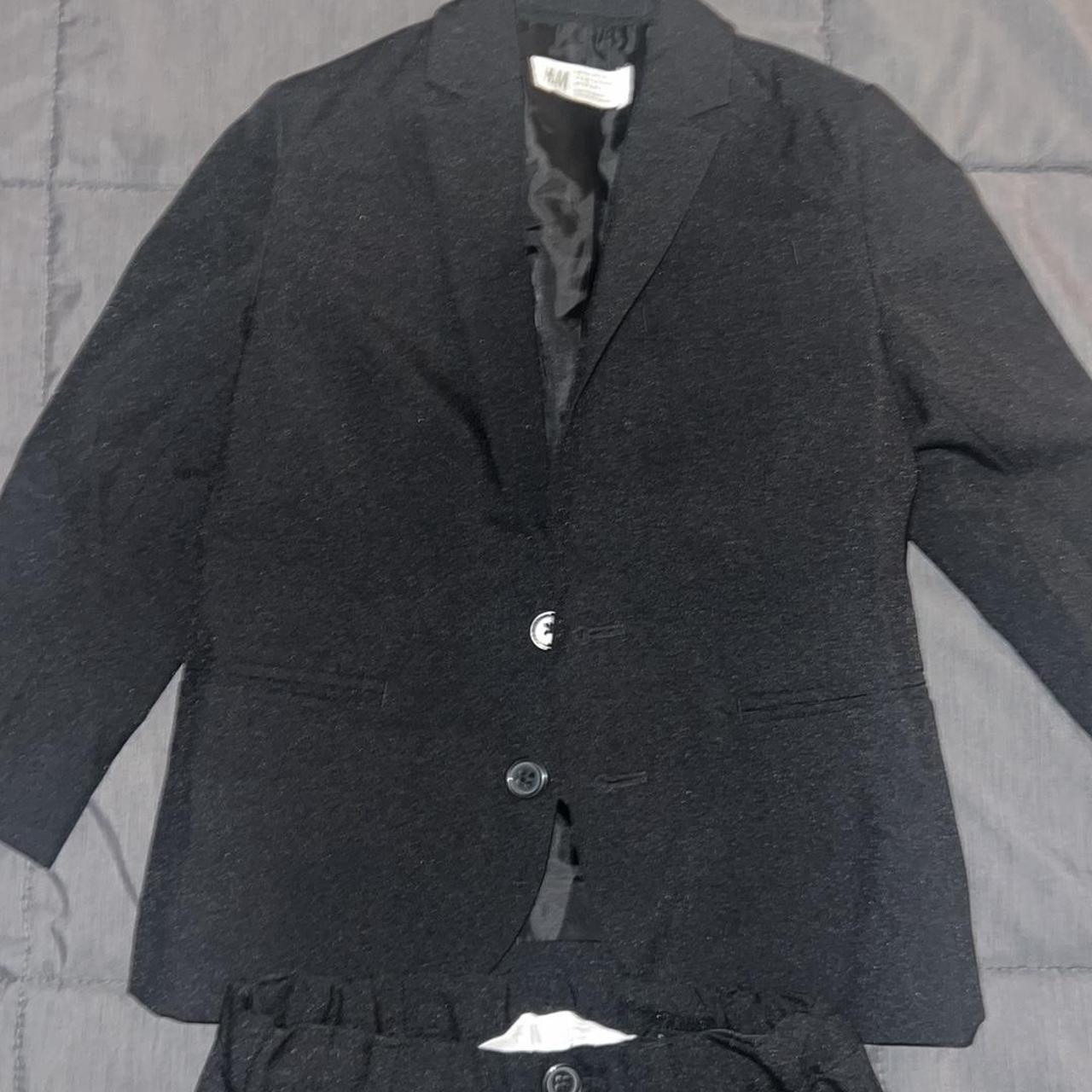 h&m toddler boy black suit size 34 years Depop