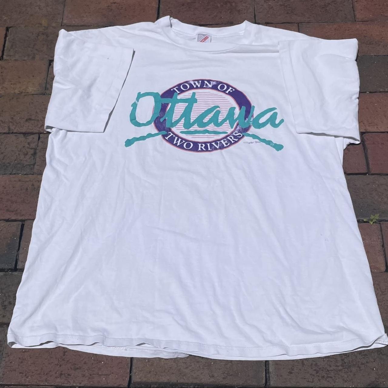 VNTG TOWN OF TWO RIVERS OTTAWA TEE SHIRT #vintage... - Depop