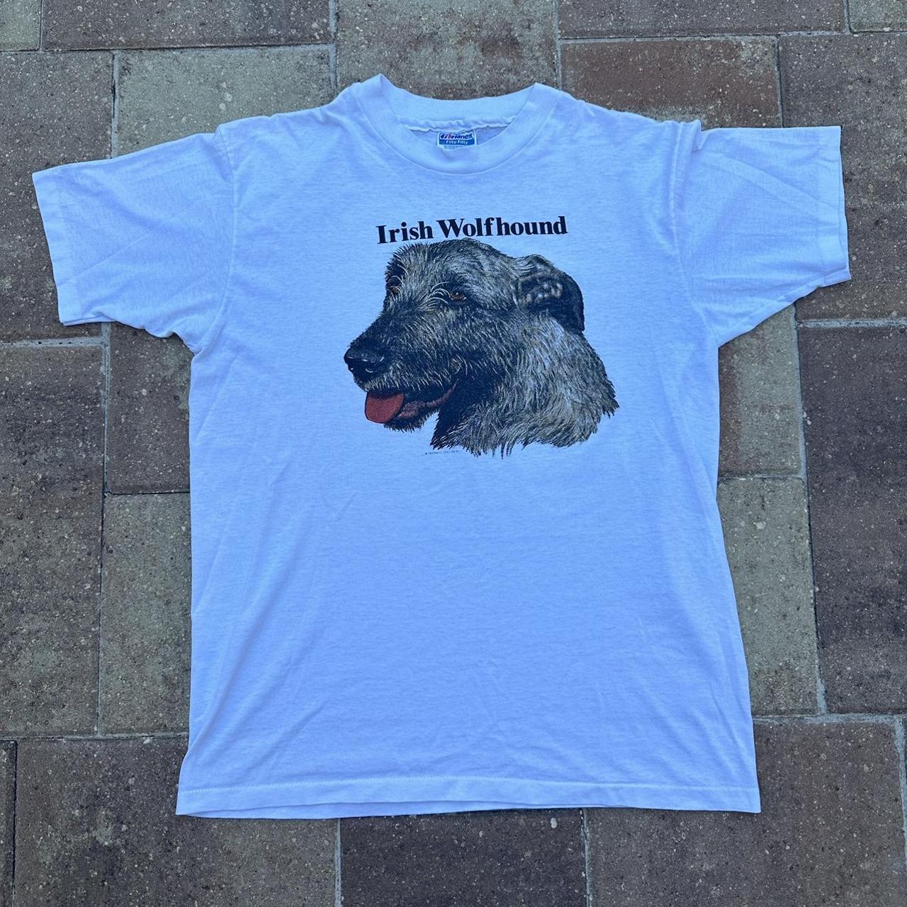 VINTAGE IRISH WOLFHOUND TSHIRT SINGLE... - Depop