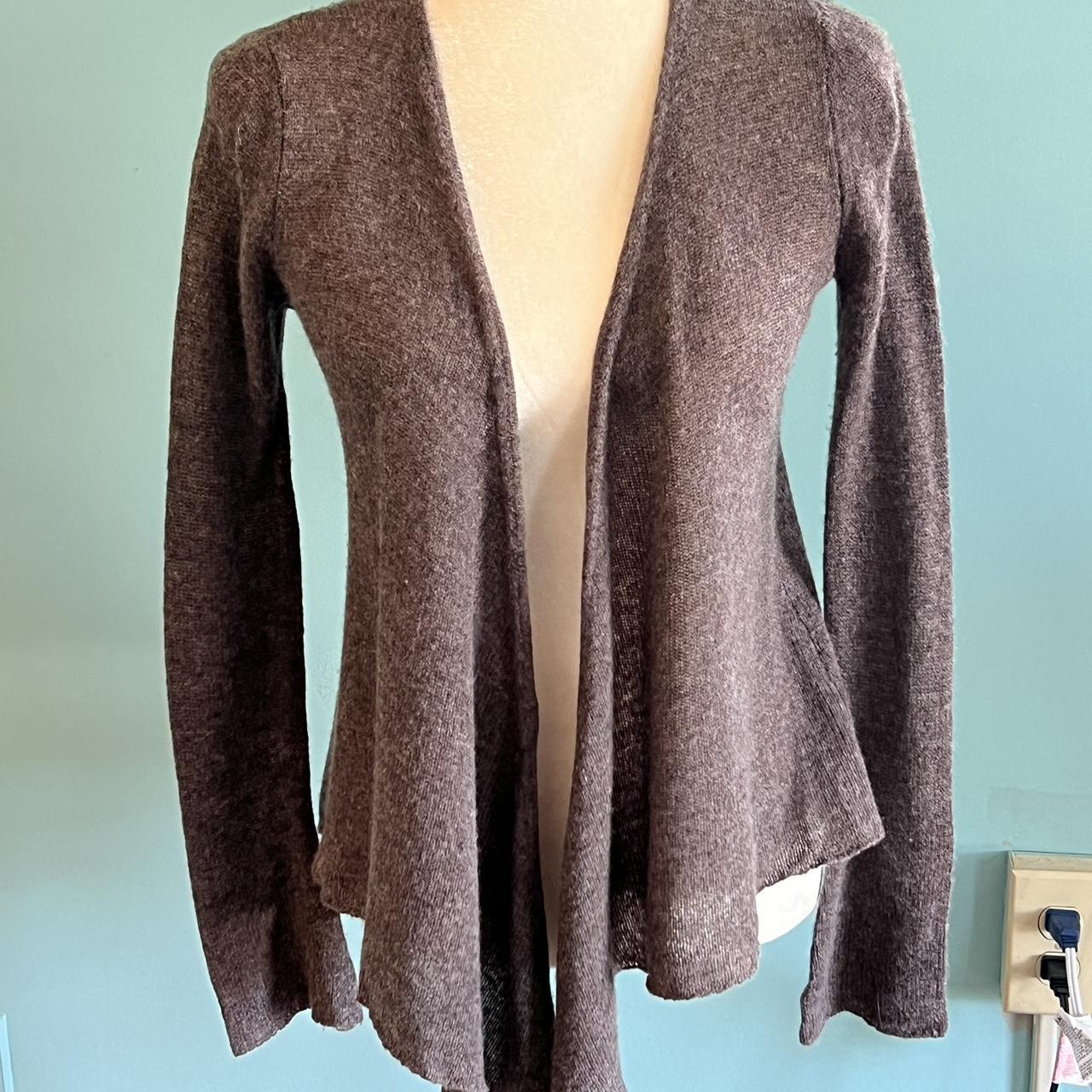 Dark grey hot sale waterfall cardigan