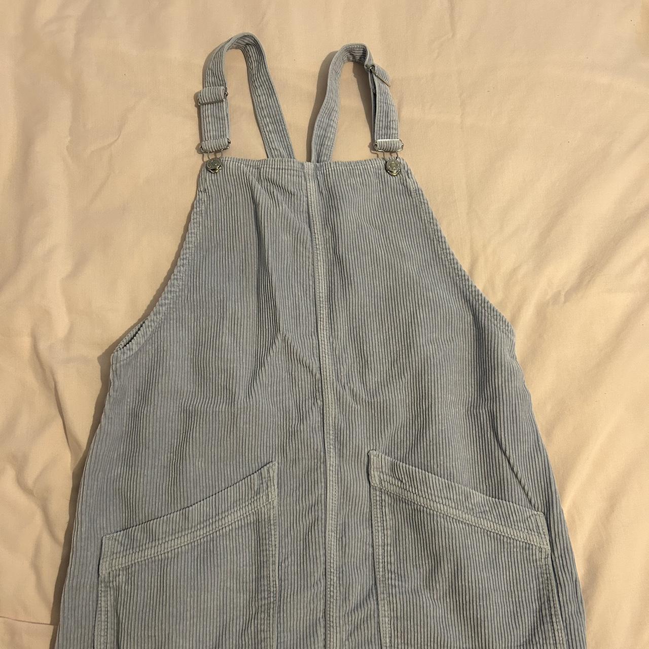 Corduroy dungaree dress in baby blue #dungaree... - Depop