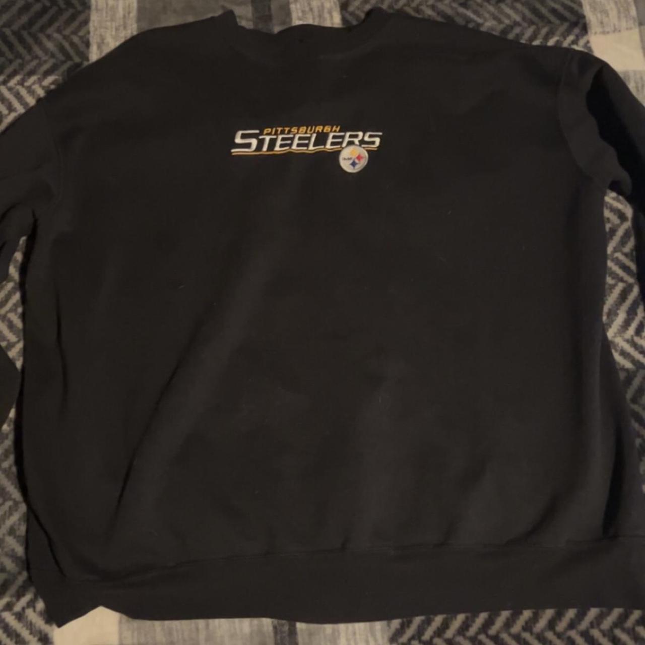 Vintage Pittsburgh Steelers Sweatshirt Grey Vintage - Depop