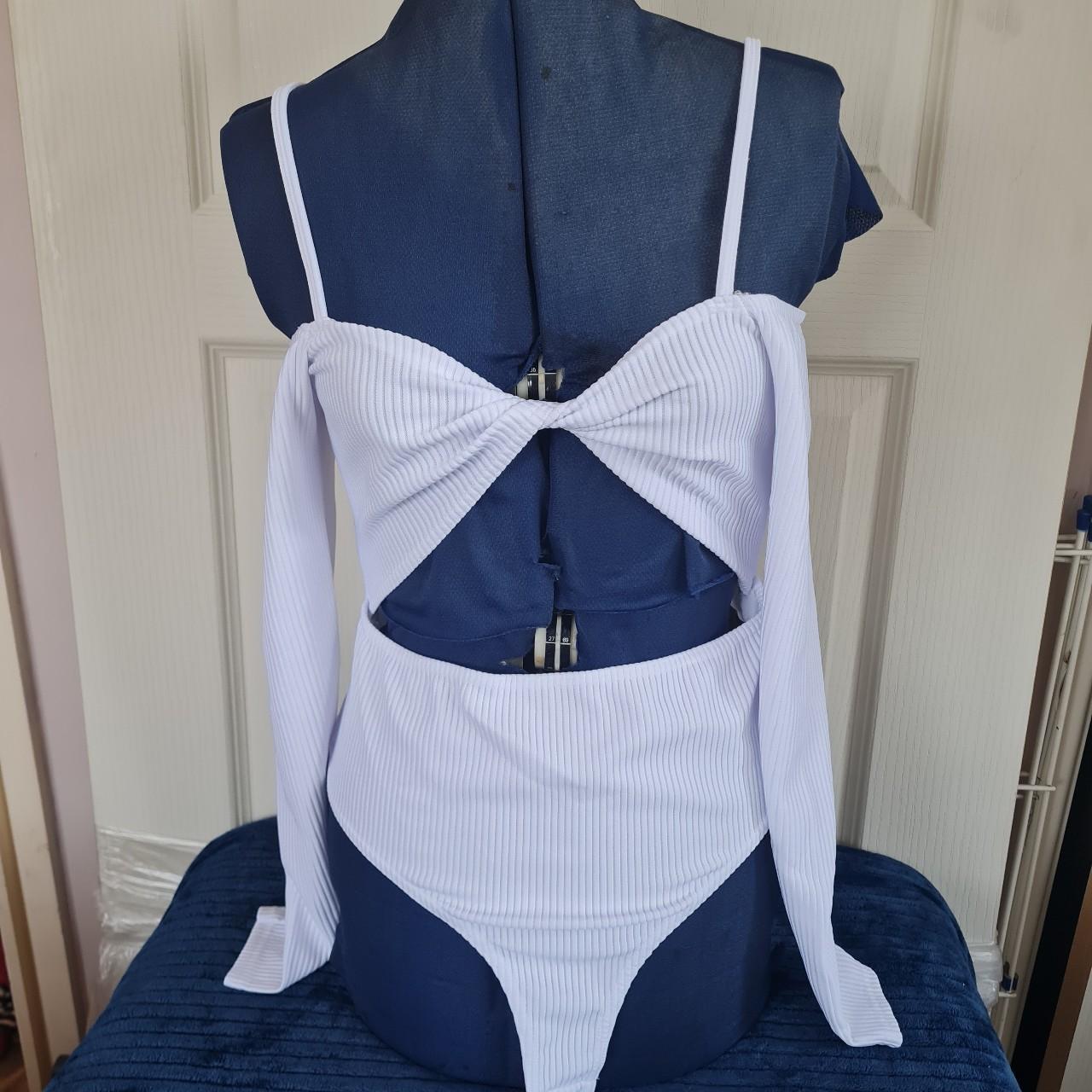 Missguided Women S White Bodysuit Depop