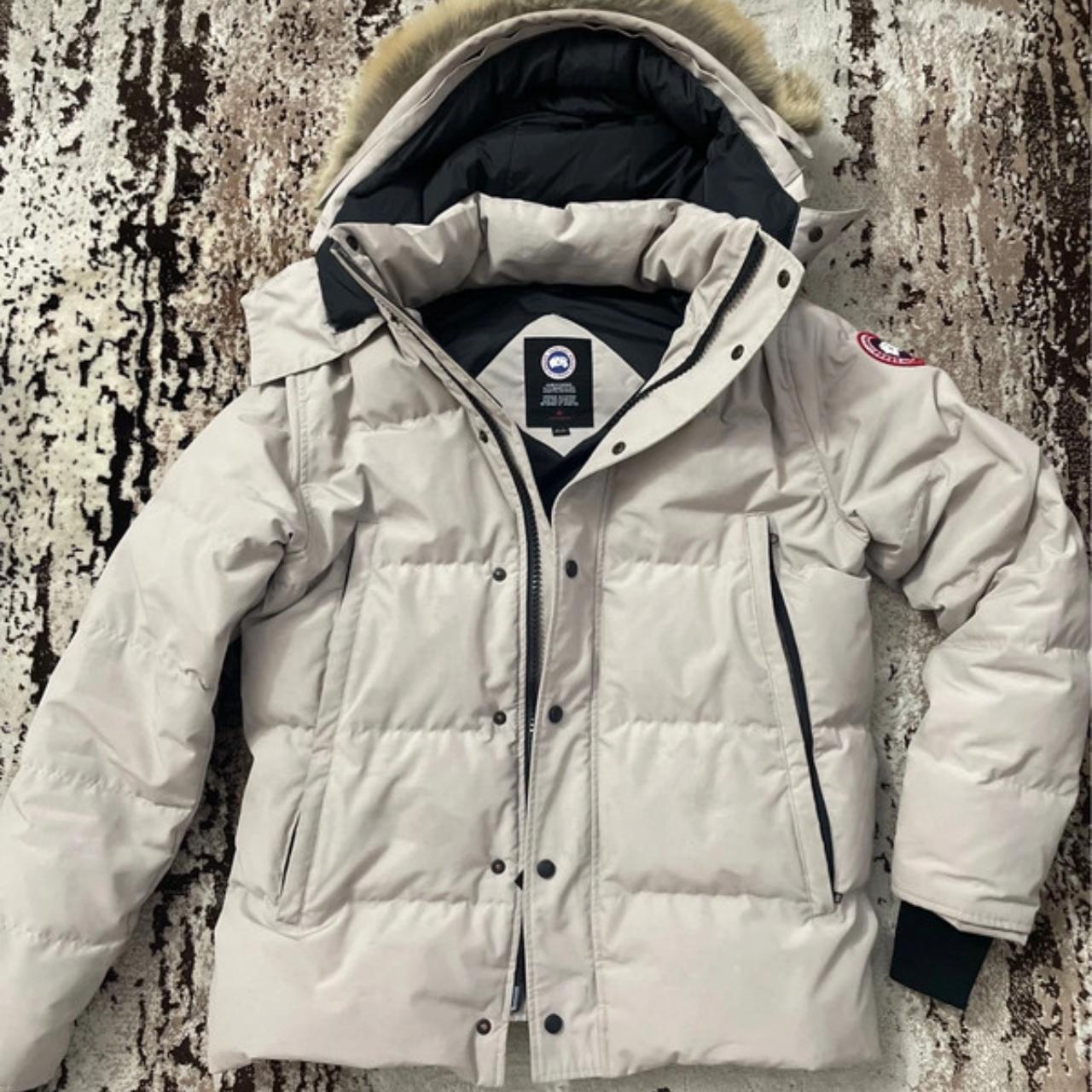 Beige canada hot sale goose jacket