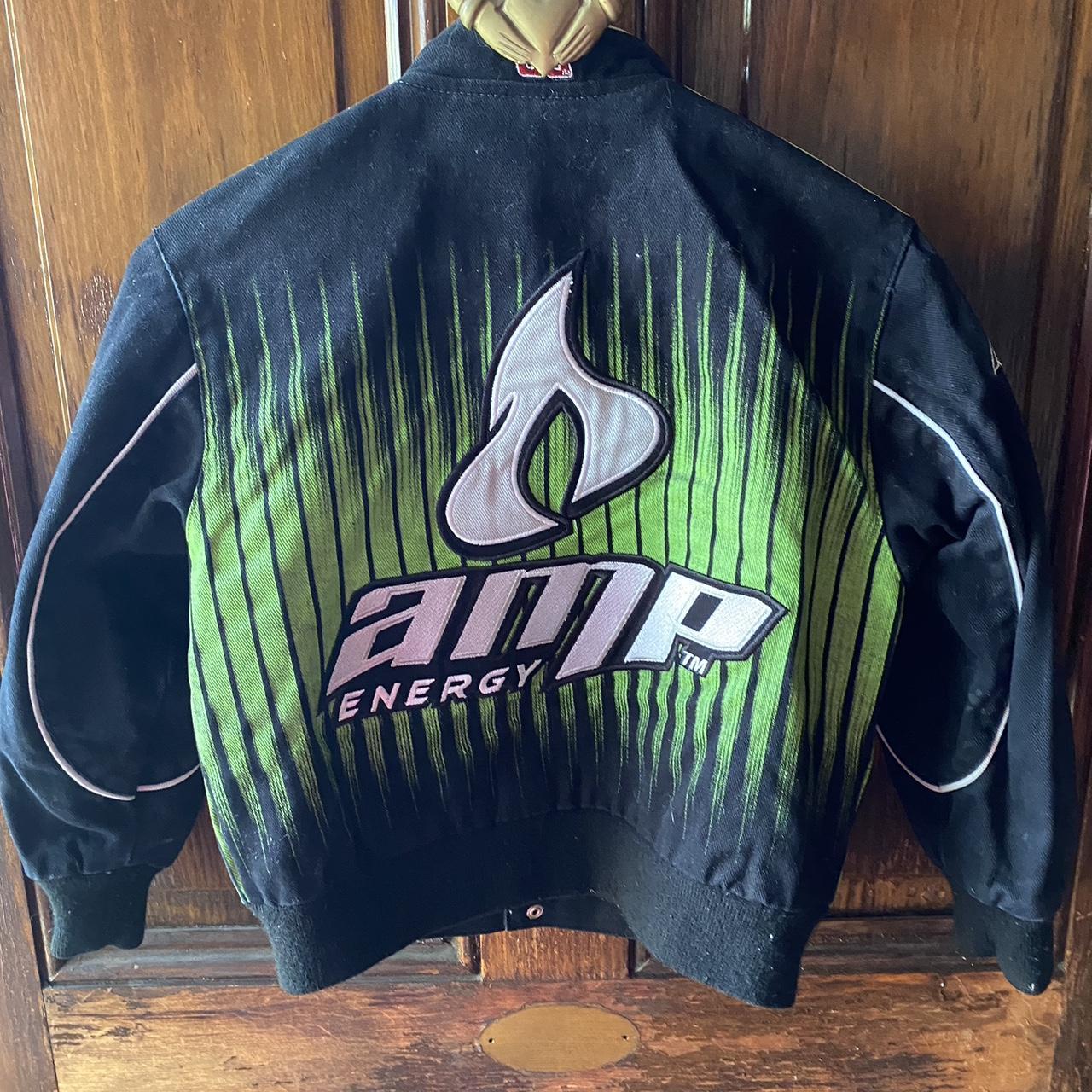 NASCAR Green and Black Jacket | Depop