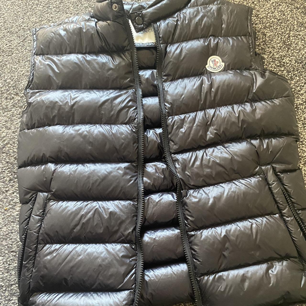 Moncler black Gilet size 2 fits like XS Good... - Depop