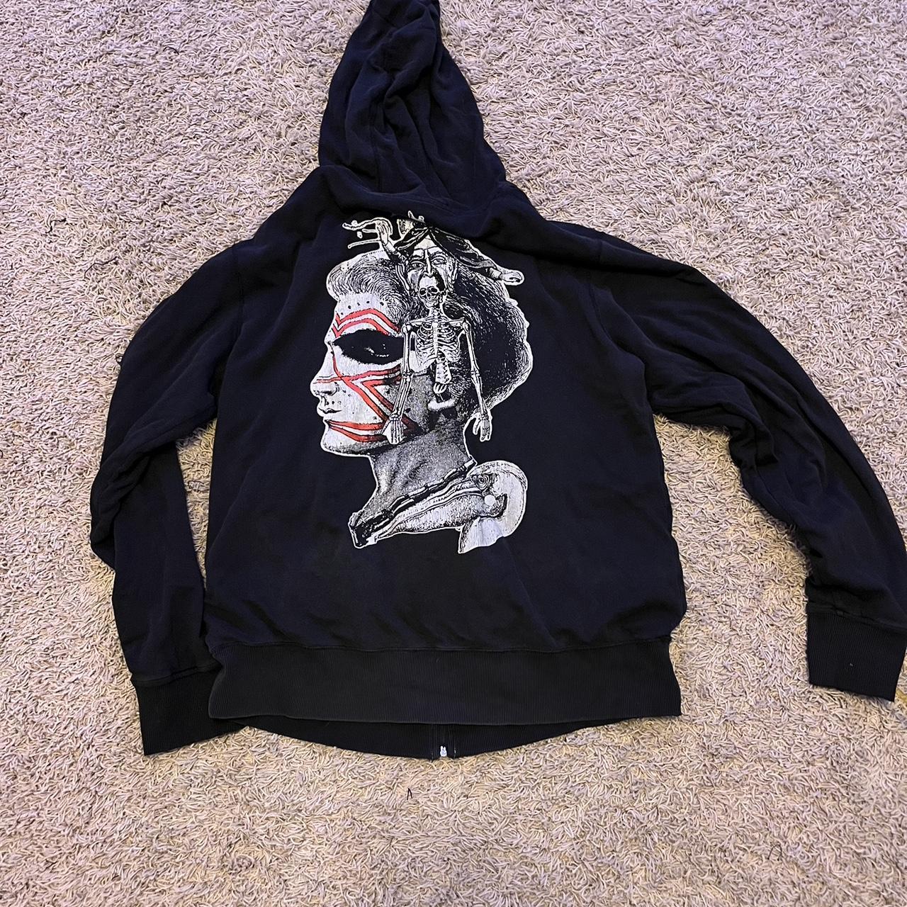 tuff ahh double sided volcom hoodie send offers or... - Depop