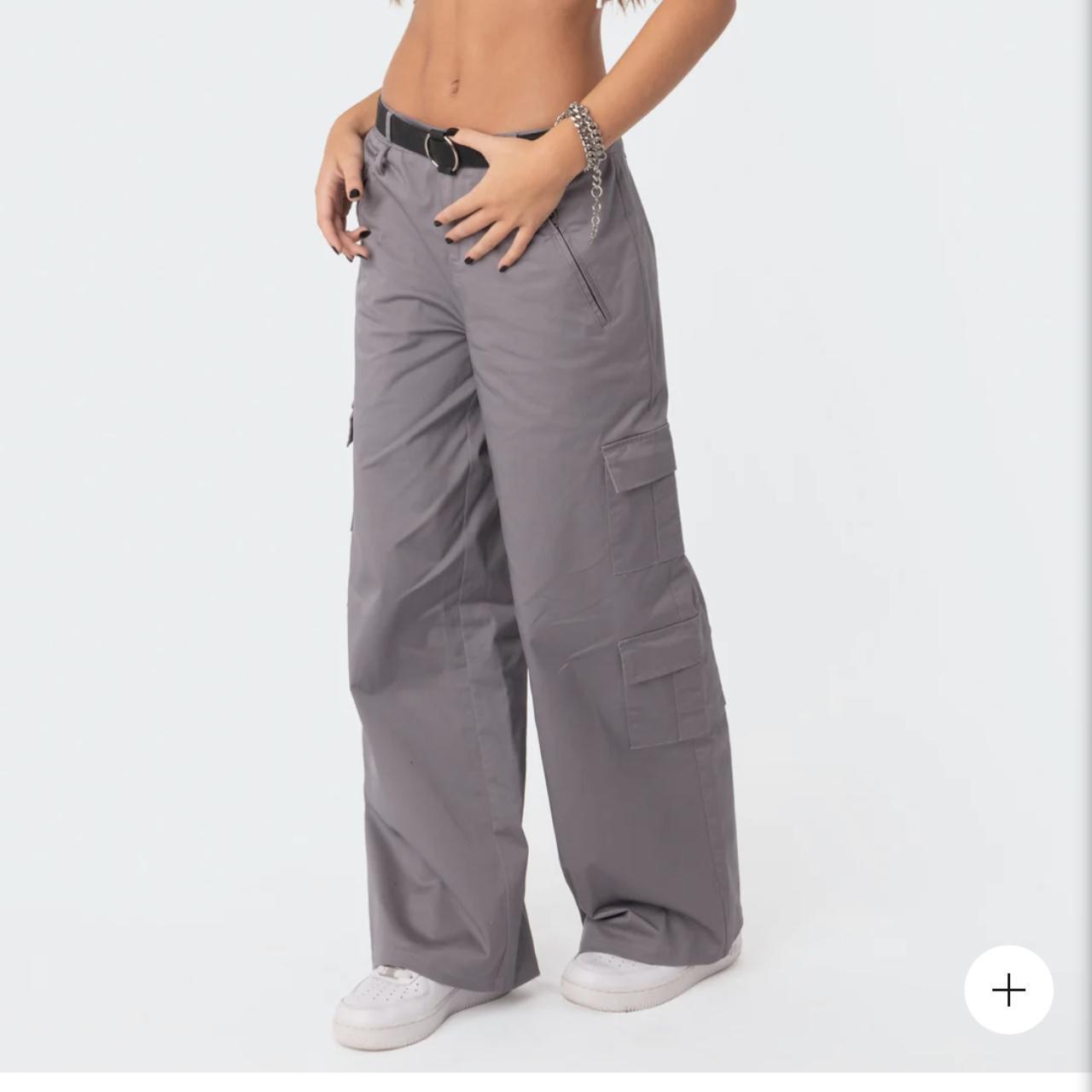 Edikted Women's Grey Bottoms Depop