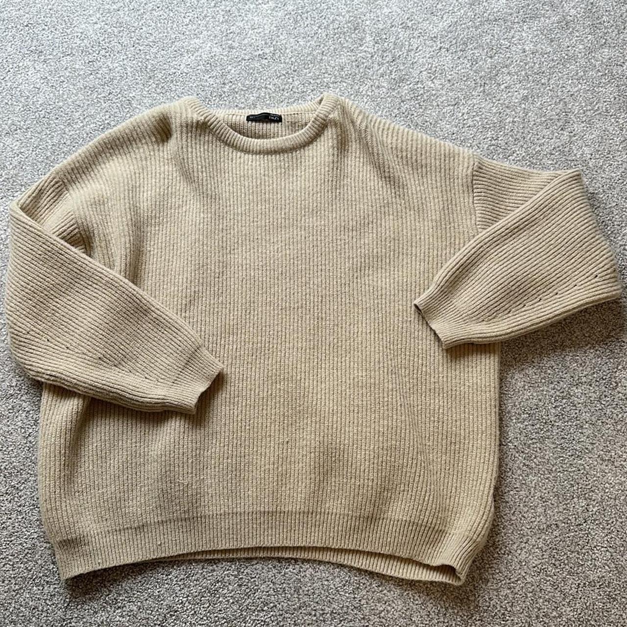 Tan oversized sweater - Depop