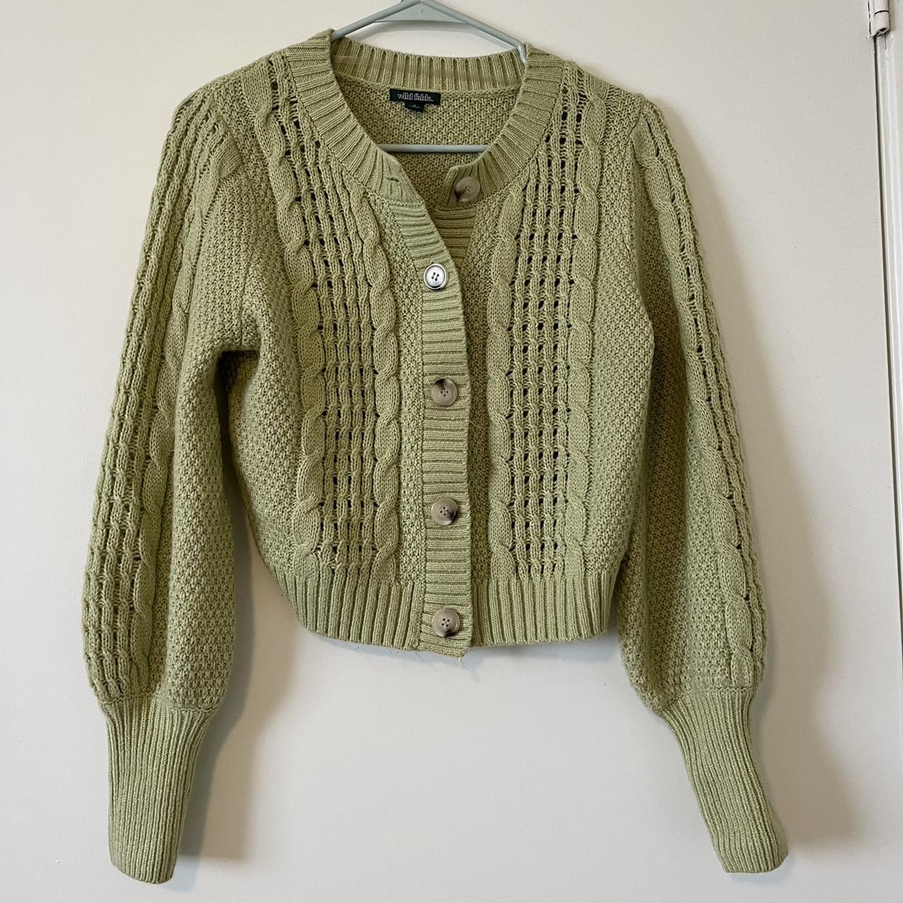 Wild Fable Women's Green Cardigan | Depop