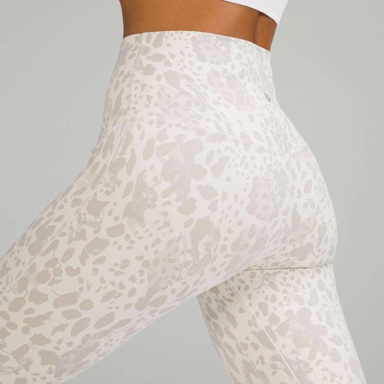 Lululemon White Cheetah Camo Align Leggings Size Depop