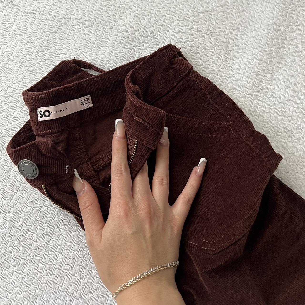 Burgundy corduroy best sale pants womens