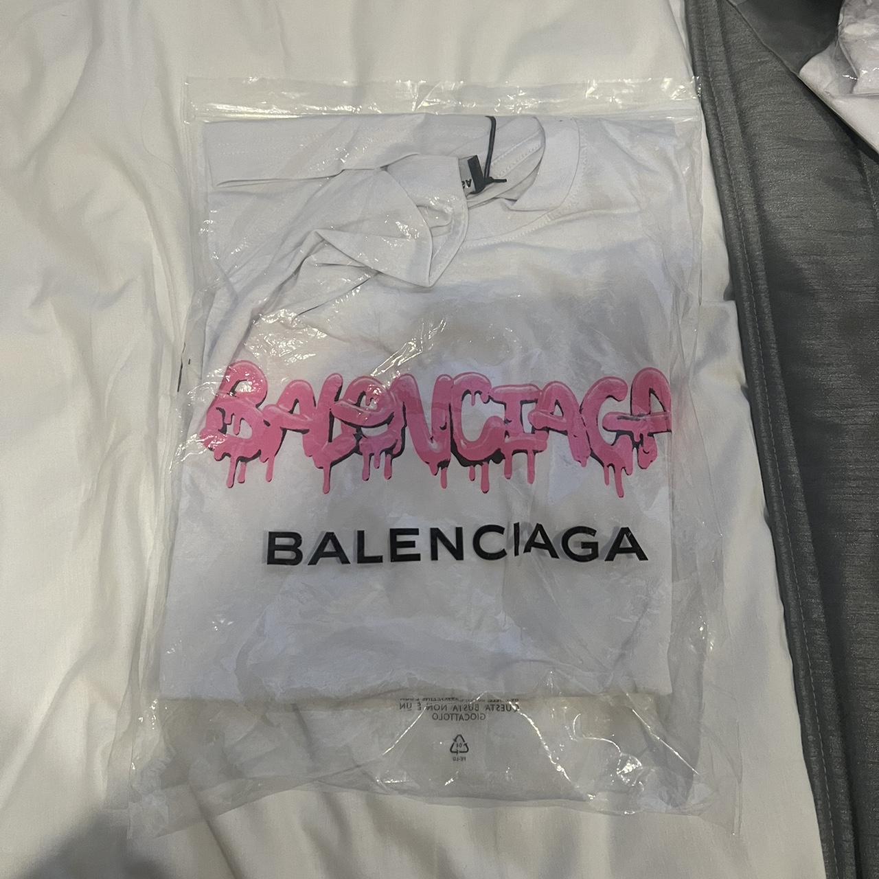 White balenciaga top - Depop