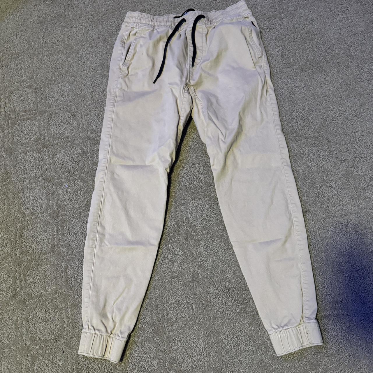 Creamy Holister Pants Size Small - Depop