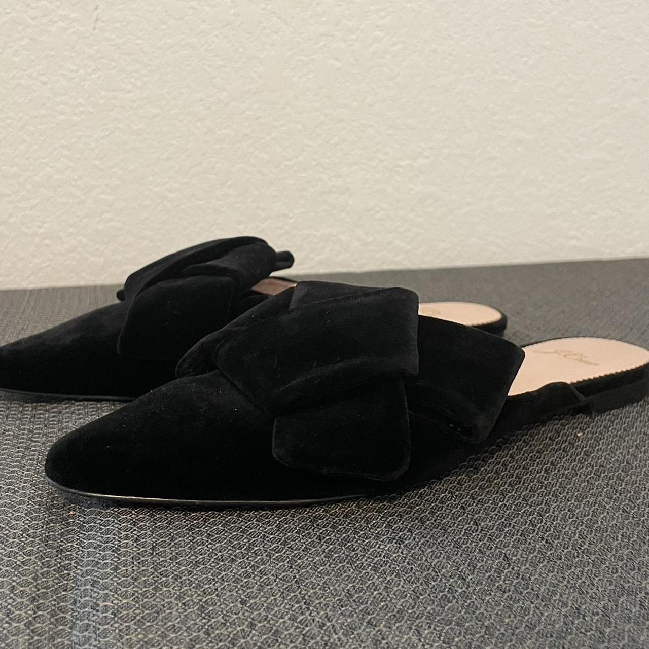 JCREW Pointed-toe Marina slides in black