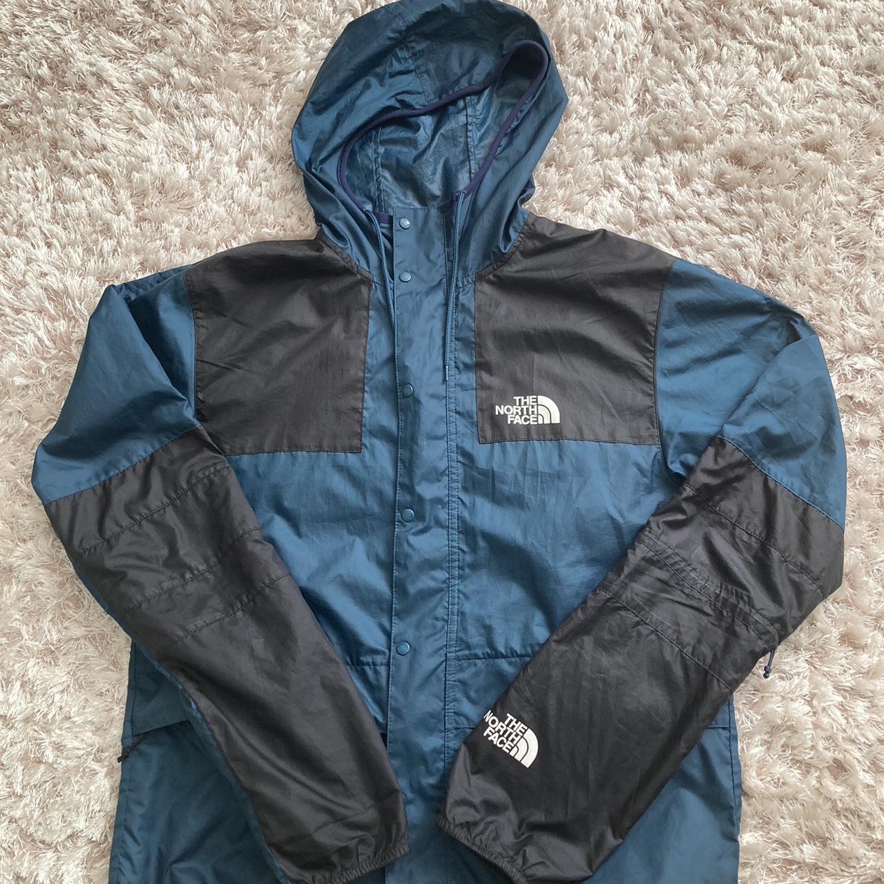 The North Face Women's Blue and Black Jacket | Depop