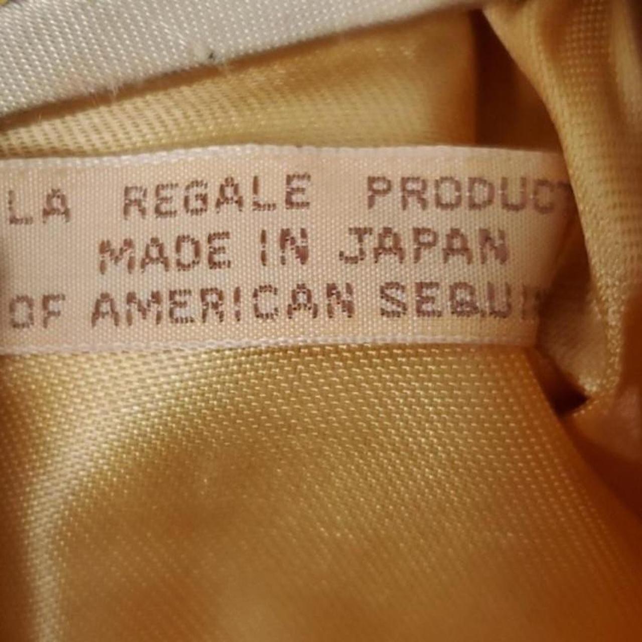 LA REGALE Beaded Sequin Small Clutch Lined Purse Japan 