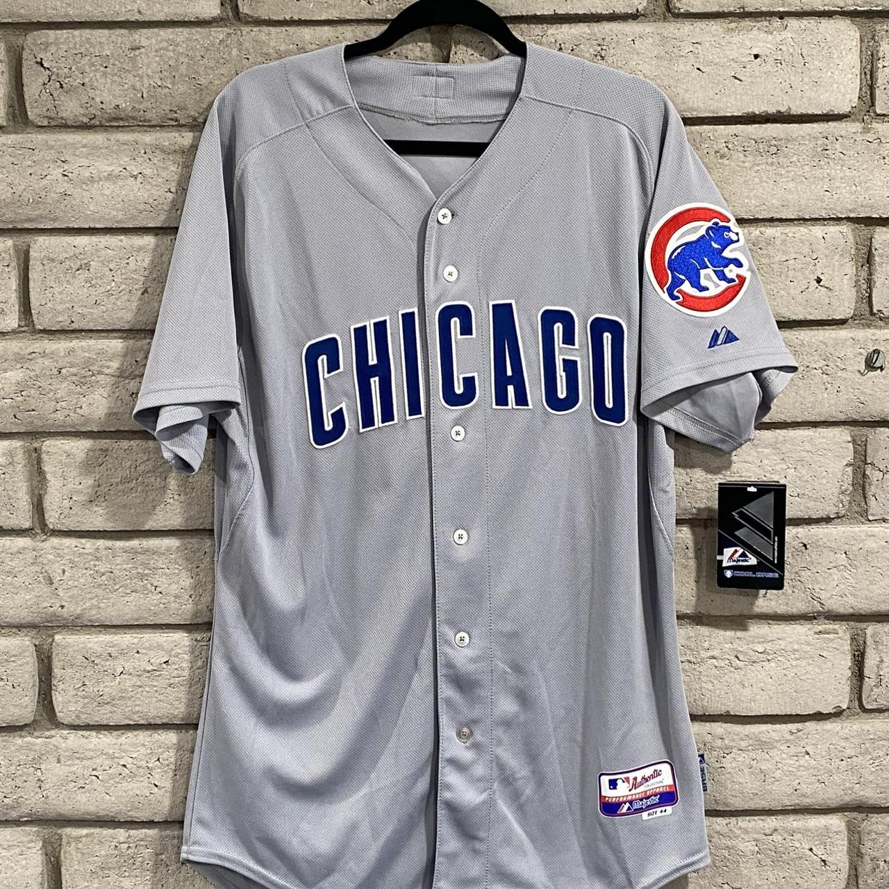 Authentic Majestic Chicago Cubs Jersey  Majestic shirts, Chicago cubs  jersey, Casual shirts for men