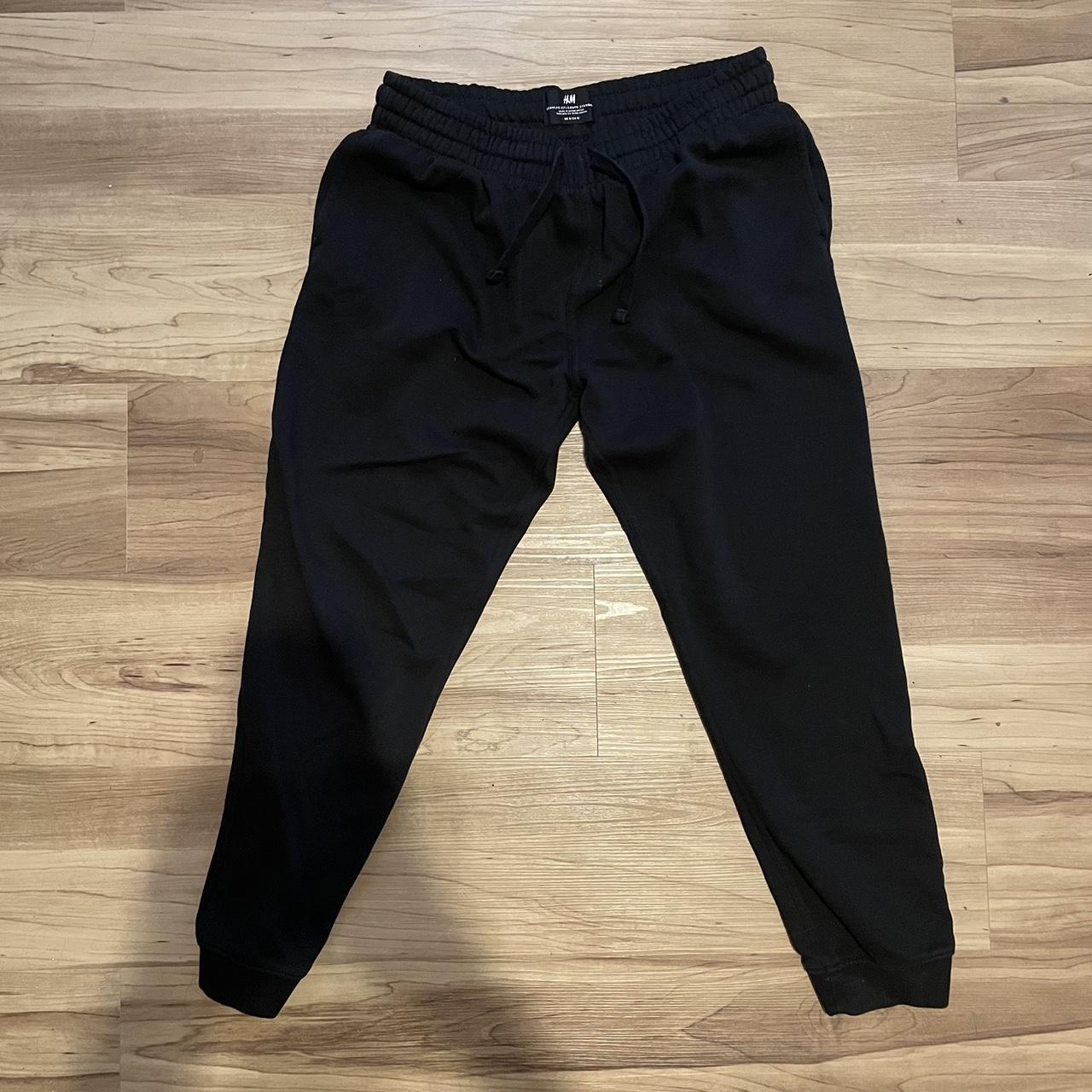 H&M Men's Black Joggers-tracksuits | Depop