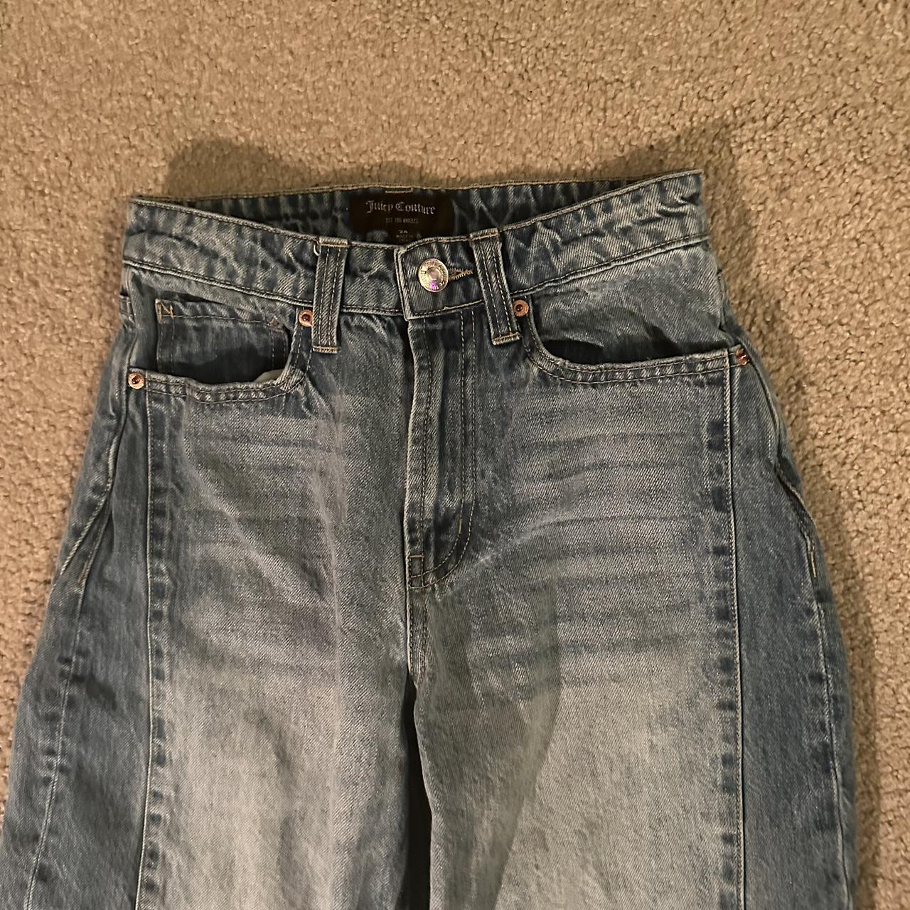 Juicy Couture Denim Jeans Measurements: 7 inch... - Depop