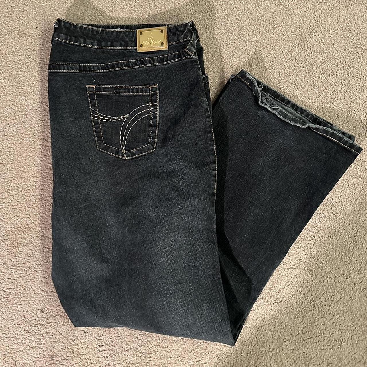 babyphat jeans 22 inches waist layed out. 44 inch | Depop