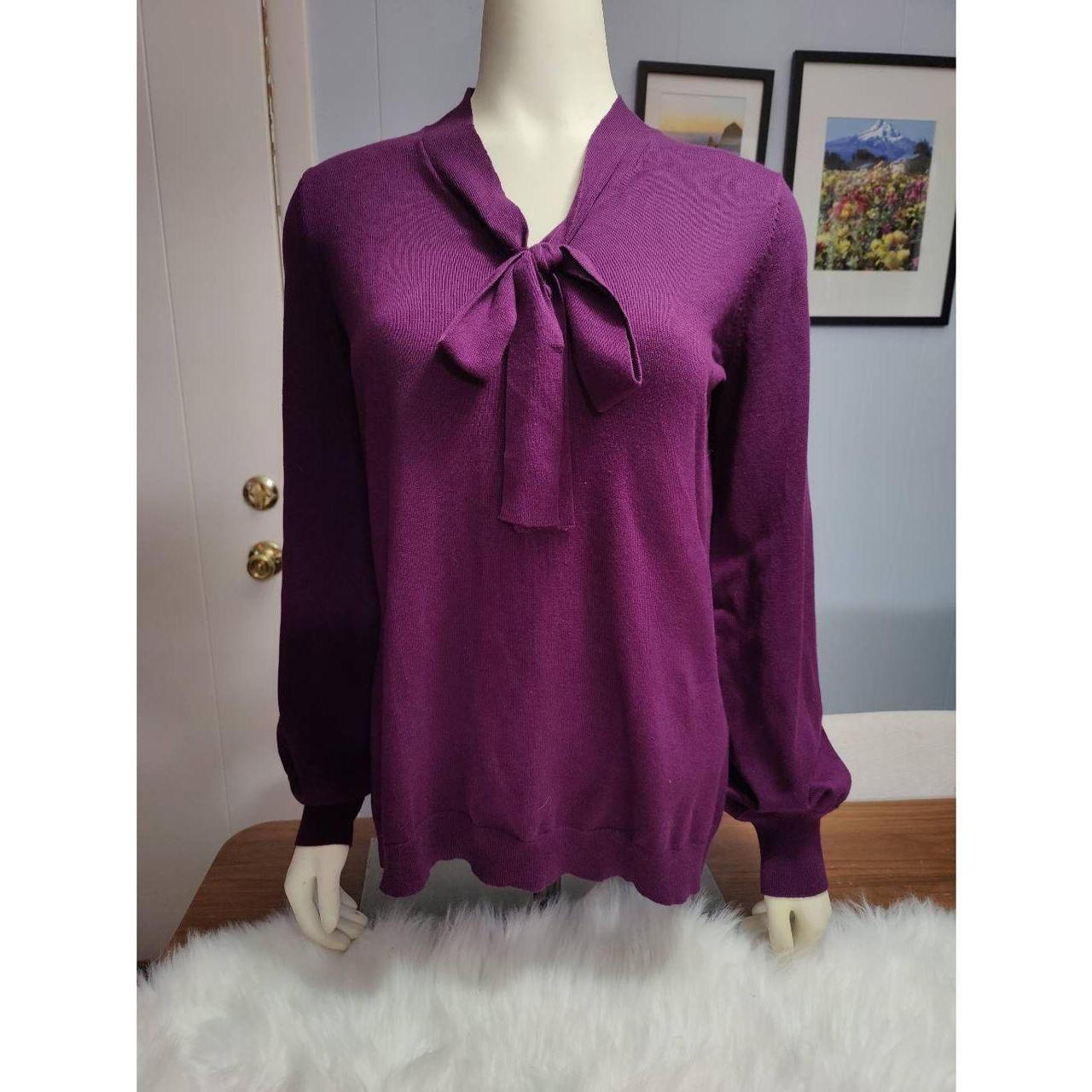 Adrianna PapellI bow front long sleeved sweater. In Depop