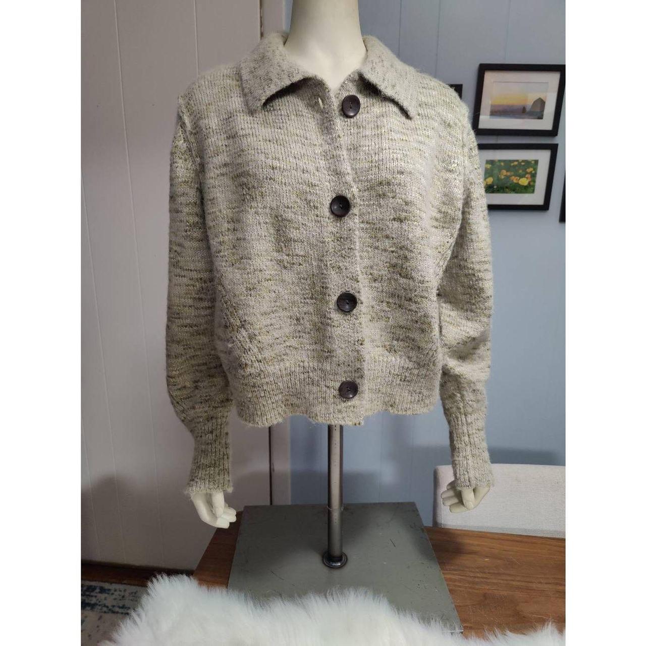 Hem and thread fuzzy on sale cardigan