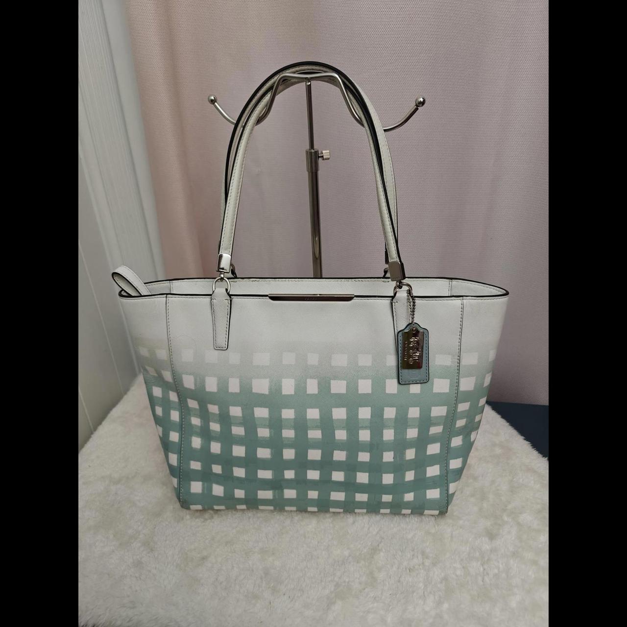 Coach Madison gingham umbre large tote bag. In good. Depop