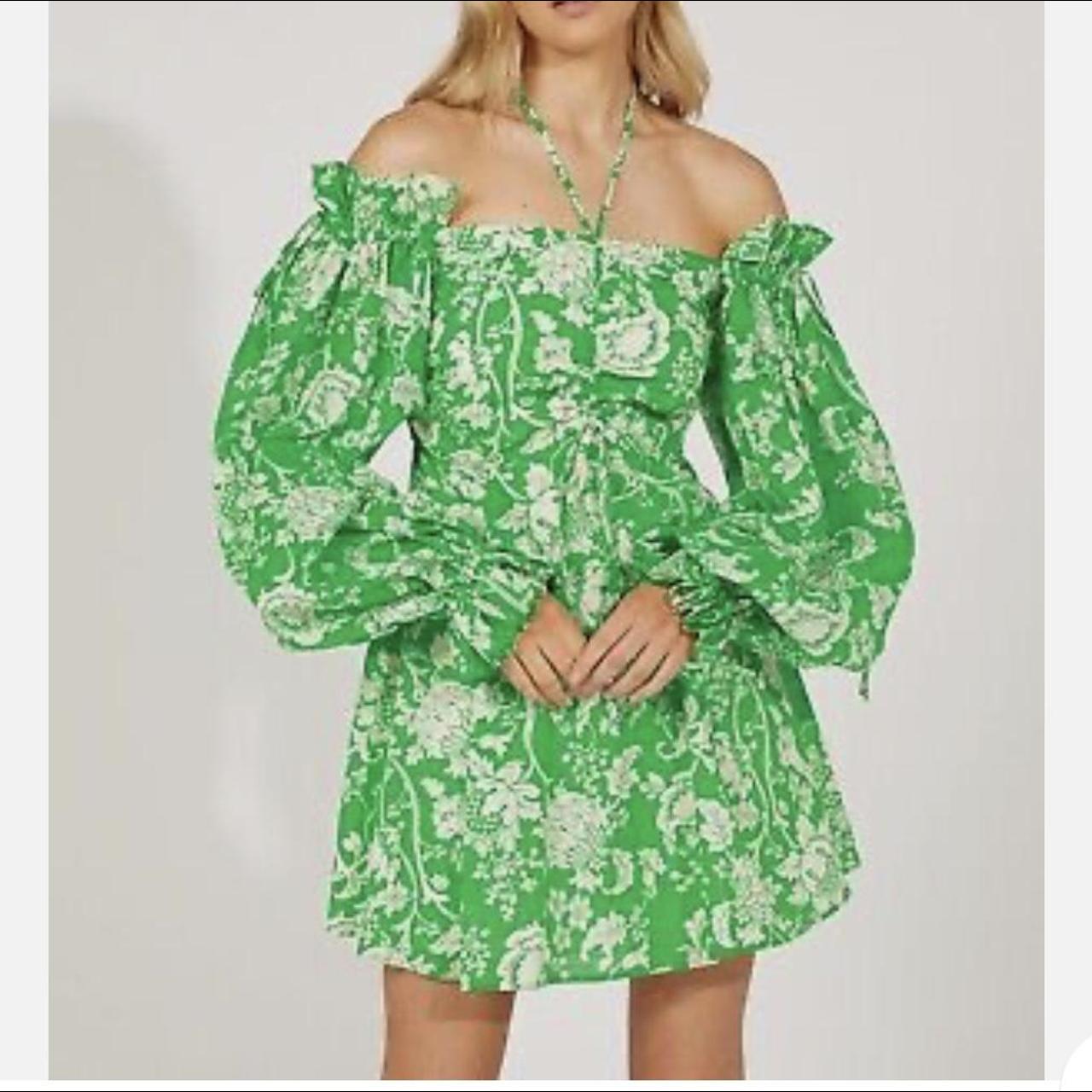 alice McCALL Women's Green Dress Depop