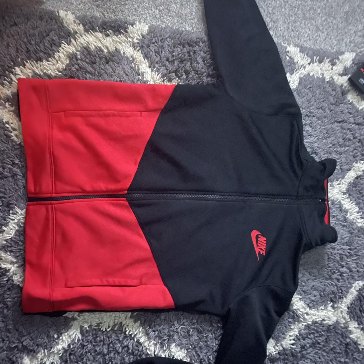 red and black nike jumpsuit