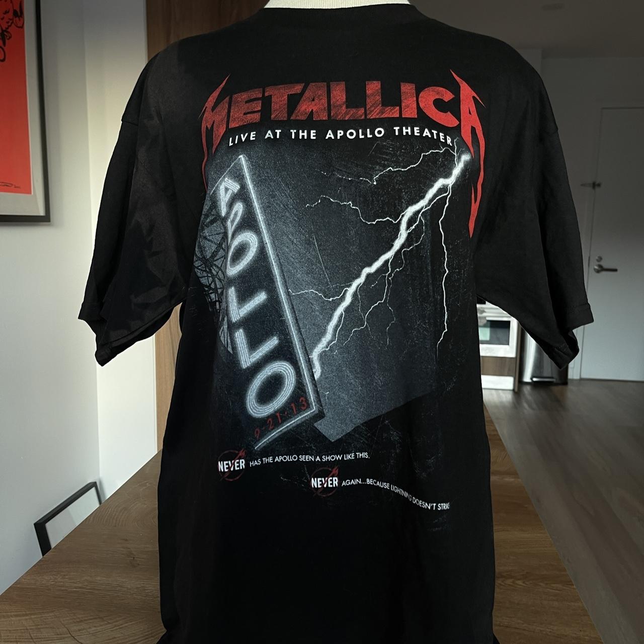 llica Apollo Theater Tシャツ 2013 Lサイズ Metallica 'Glastallica' Glastonbury limited edition | Depop