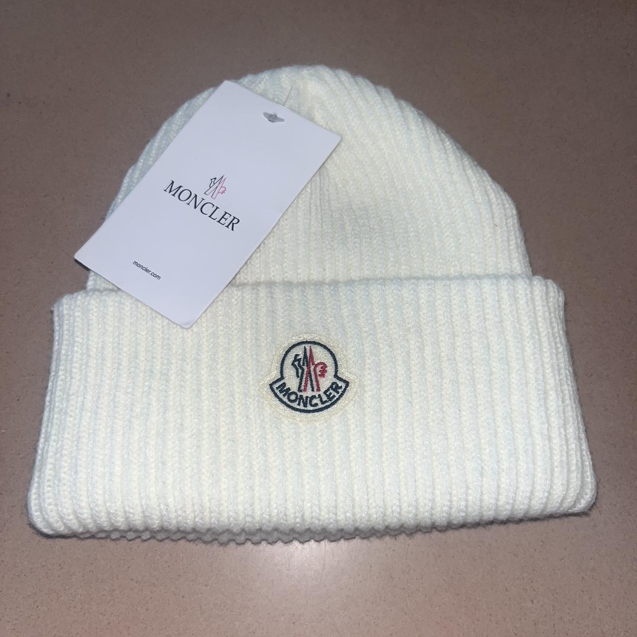 Moncler Men's Cream Hat | Depop