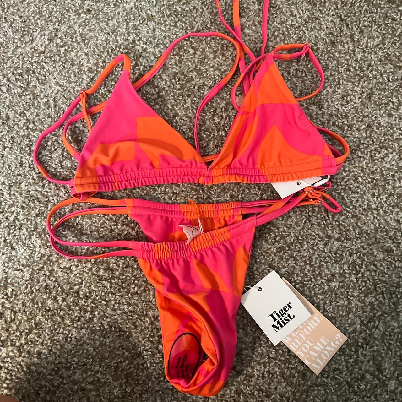 Tiger Mist Women S Orange And Pink Bikinis And Tankini Sets Depop