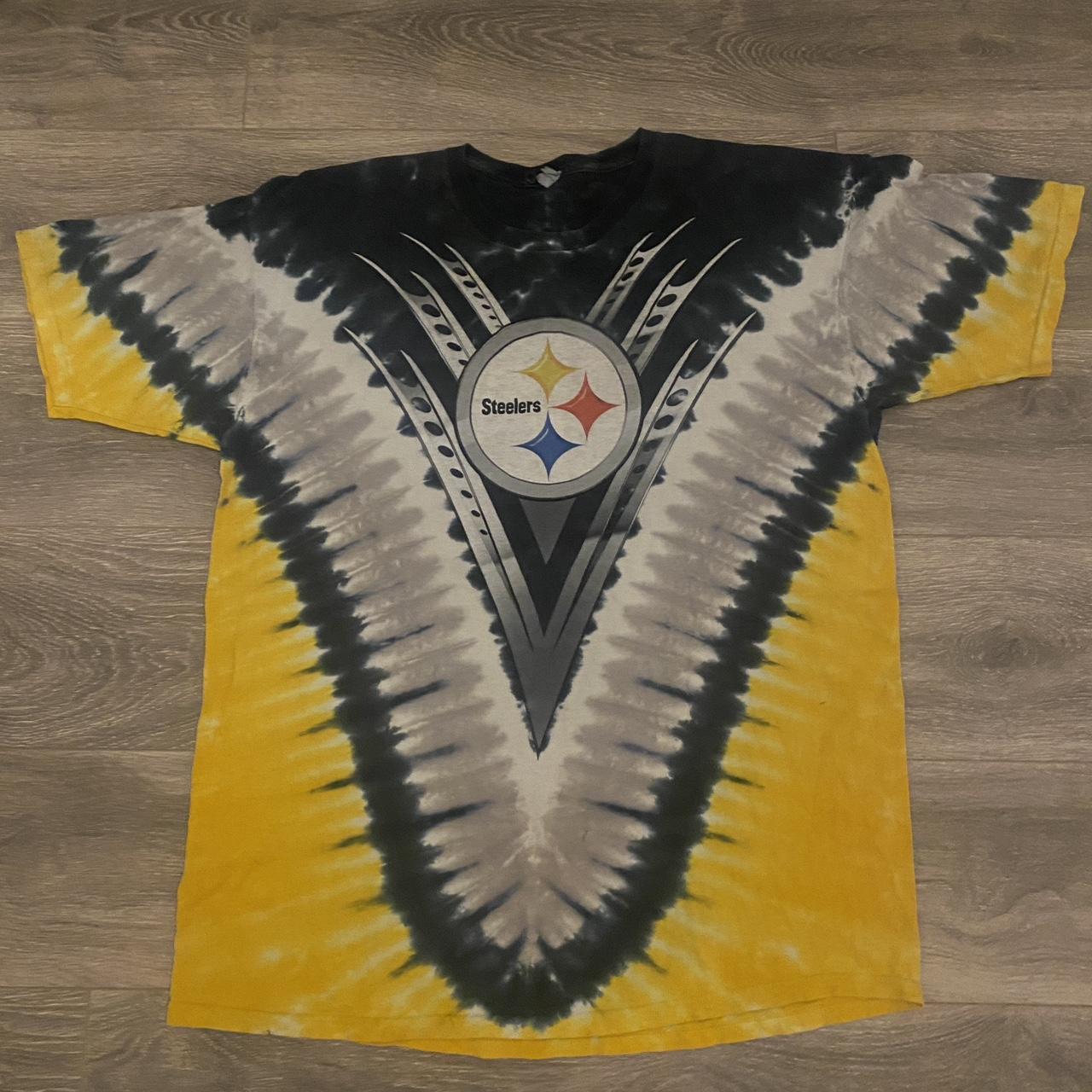 2000s Steelers tie dye Very small hole pretty much - Depop