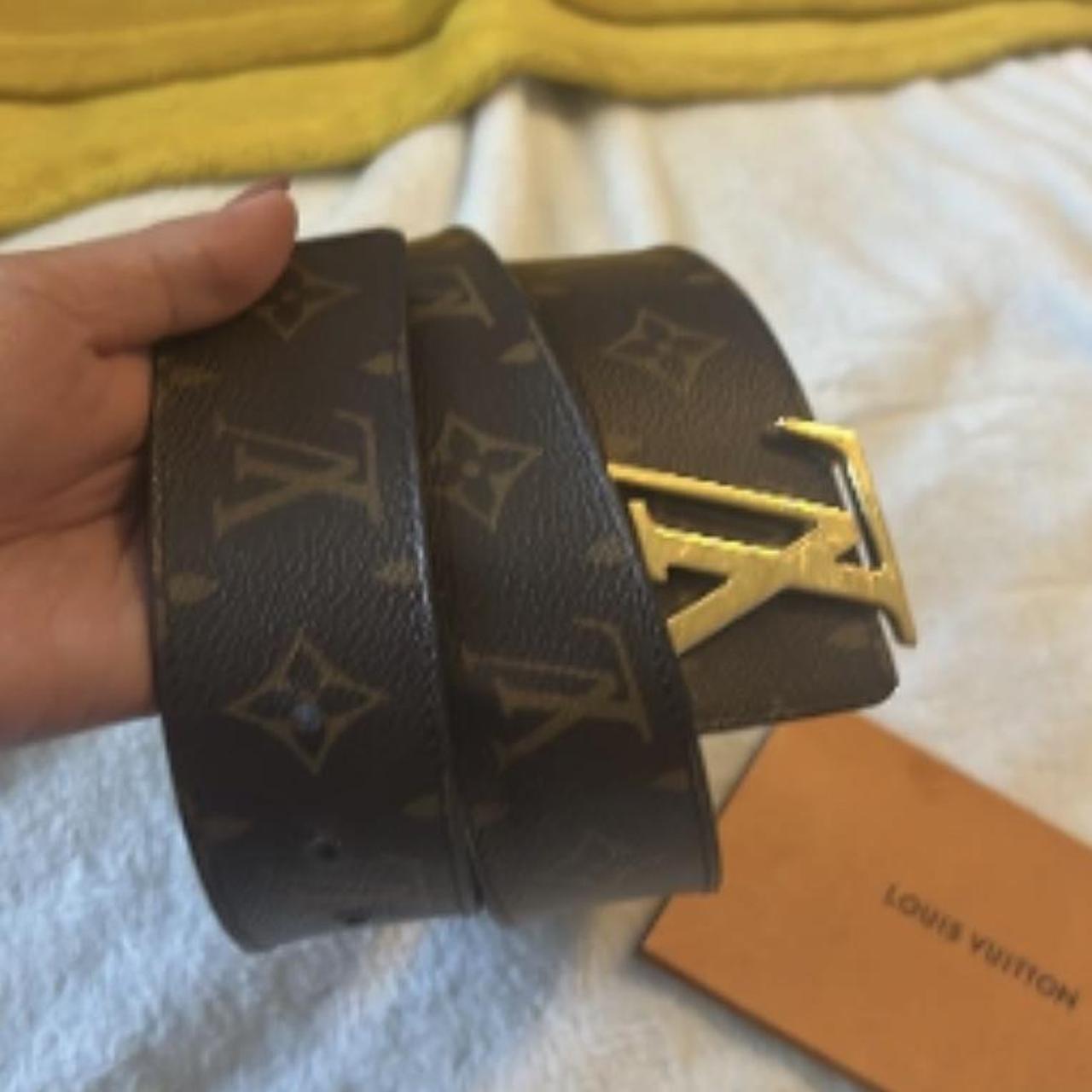 LV belt brown with gold buckle another gift I got... Depop