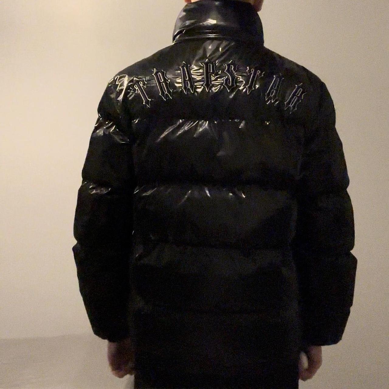 Trapstar Irongate Shiny Puffer Jacket, Black in size S - Depop