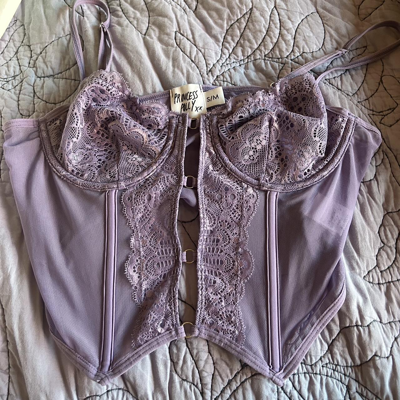lovely lavender colored princess polly corset style... Depop