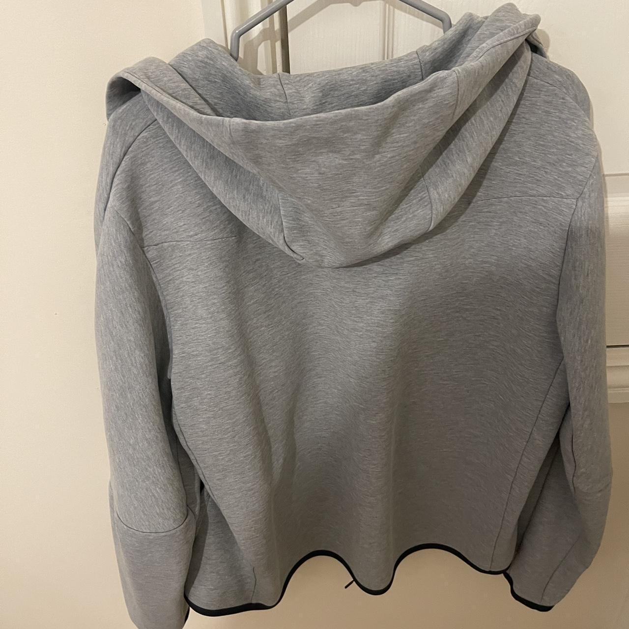 mens grey tech fleece hoodie
