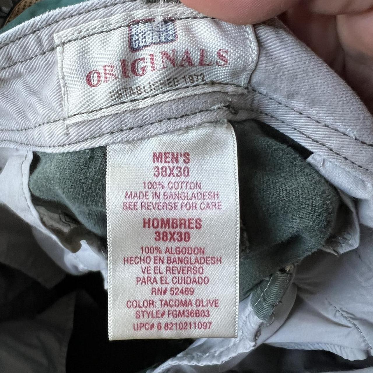 Faded Glory Men's Green and Khaki Trousers Depop