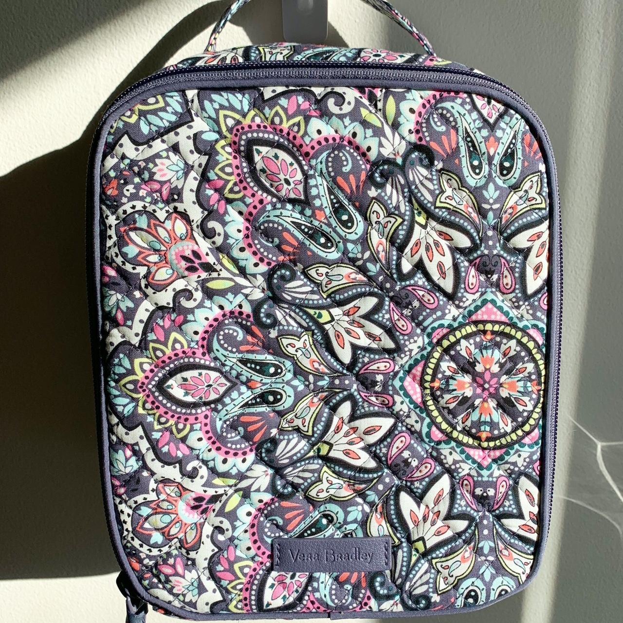 Grey vera bradley lunch on sale bag