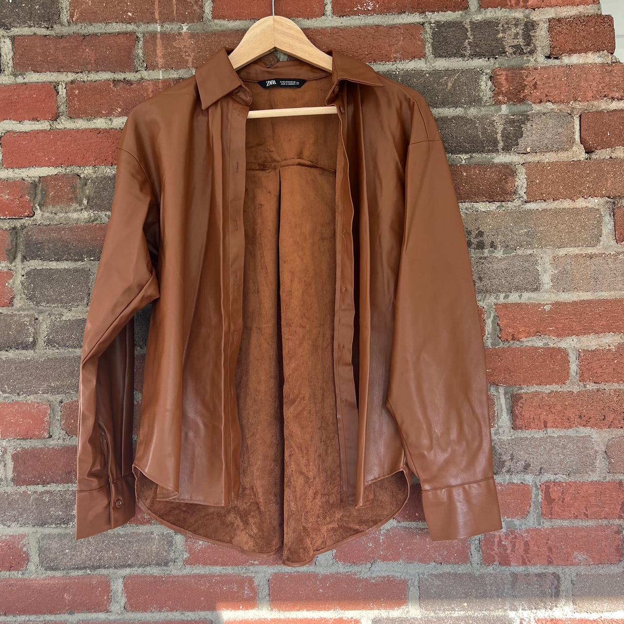 Zara Women's Brown Shirt | Depop